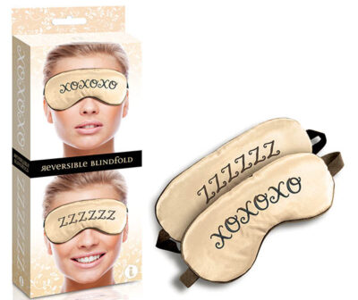 The 9's Reversible XOXO/ZZZ Satin Blindfold