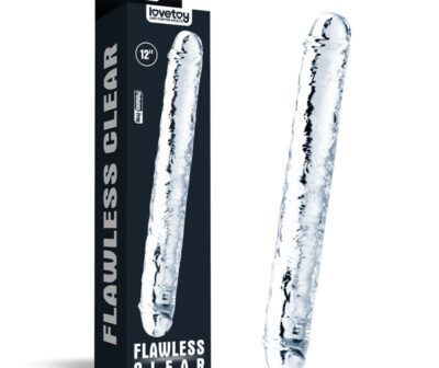 Flawless Clear Double Dildo 12''