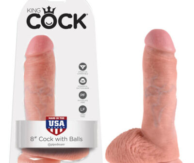 King Cock 8'' Cock With Balls